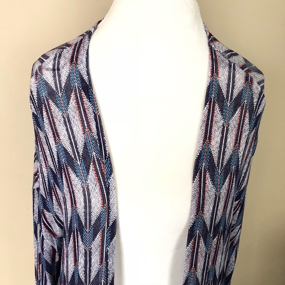 💕HP💕 H&M Blue Patterned Fine Knit Cardigan - Picture 6 of 7
